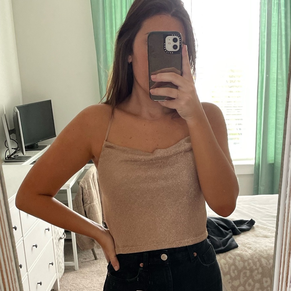 Urban Outfitters Gold Shimmer Top